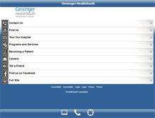 Tablet Screenshot of geisingerhealthsouth.com